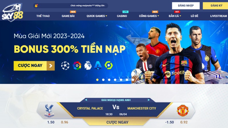 1.4sky 88 nha cai chau au dang cap Sky88 mang đến cho bet thủ những trải nghiệm độc đáo, ấn tượng