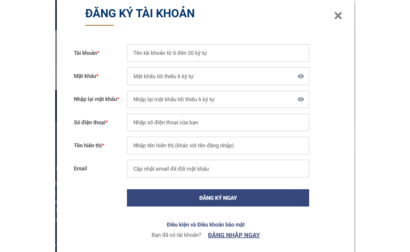 dang ky sky88 don gian Đăng ký tài khoản chơi tại Sky88 đơn giản chỉ mất 2-3 phút