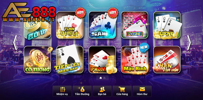 Những game bài AE888 hấp dẫn nhất