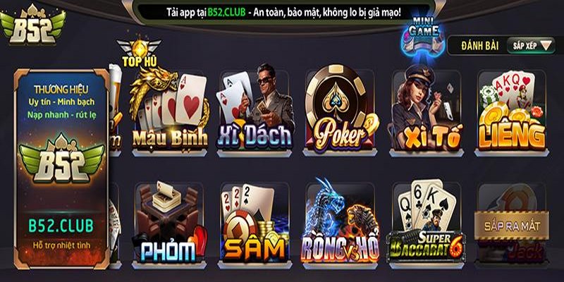 Chơi game B52 play trên web hệ điều hành Windows với thao tác đơn giản
