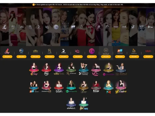 Sảnh game live trực tuyến DAGA9 là danh mục đặc biệt