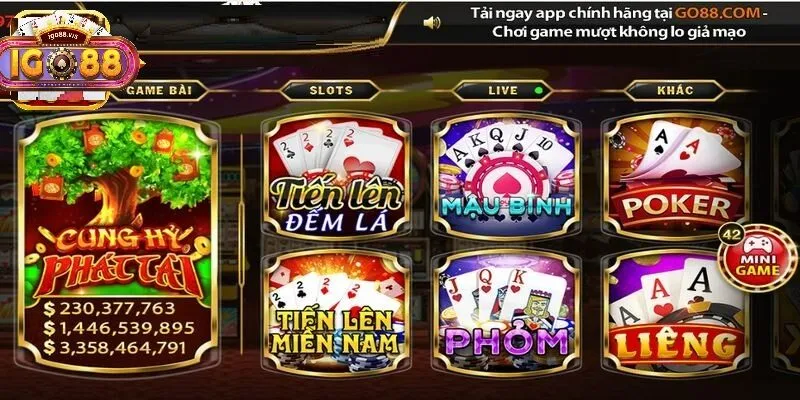 cac tro choi trn trang chu go88 3 Các trò chơi phổ biến trên trang chủ Go88