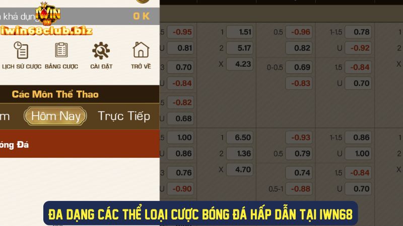 IWIN68 - Tải App Iwin68 Club độc quyền tại iwin68club.biz 5 Đa dạng thể loại cược bóng đá tại IWIN68