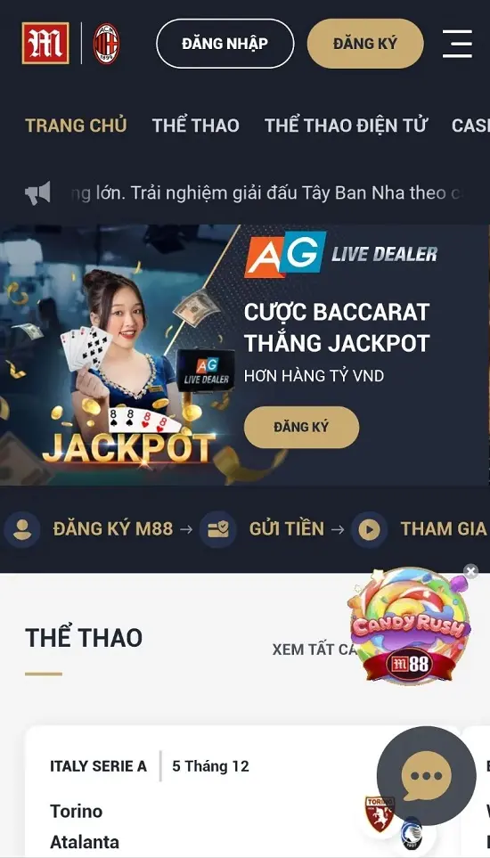 đăng ký tài khoản M88