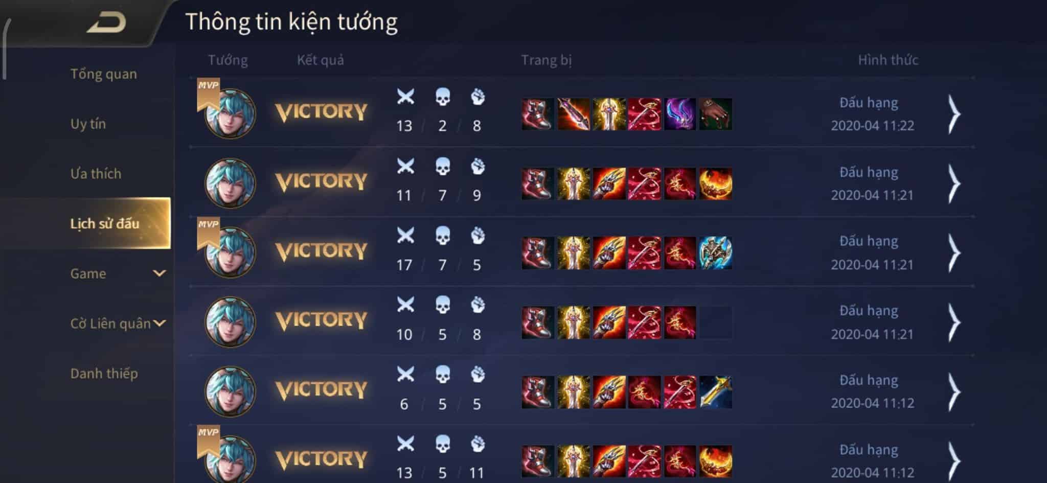 Ảnh Acc Lq Vip rank cao thủ