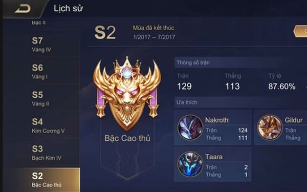 Ảnh Nick Liên Quân Rank Kim Cương cực chất
