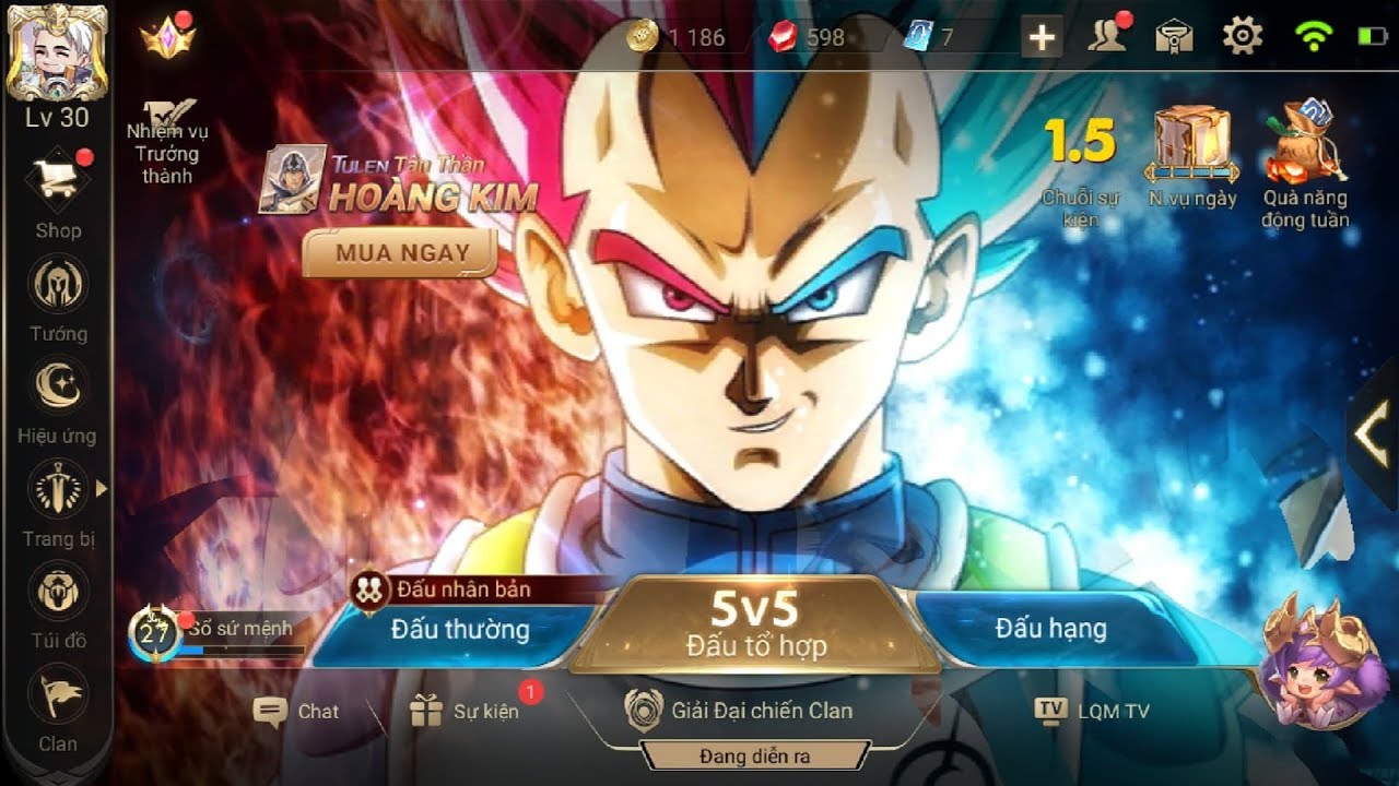 Vào màn hình chính của Liên Quân Mobile