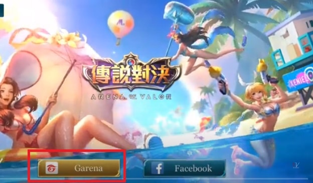 Click chọn garena