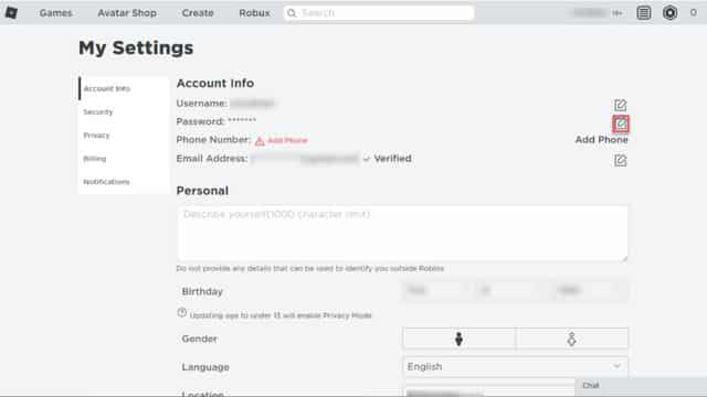 Hình ACC Roblox trắng thông tin mới nhất
