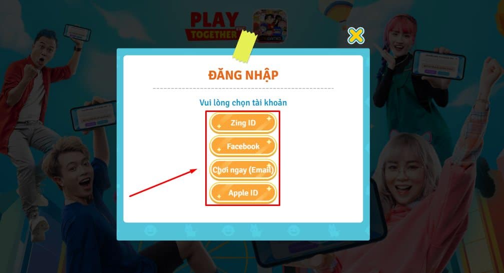 Đăng nhập vào tài khoản game