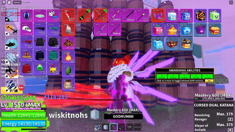 Anh Acc Blox Fruit lv 2550 FREE