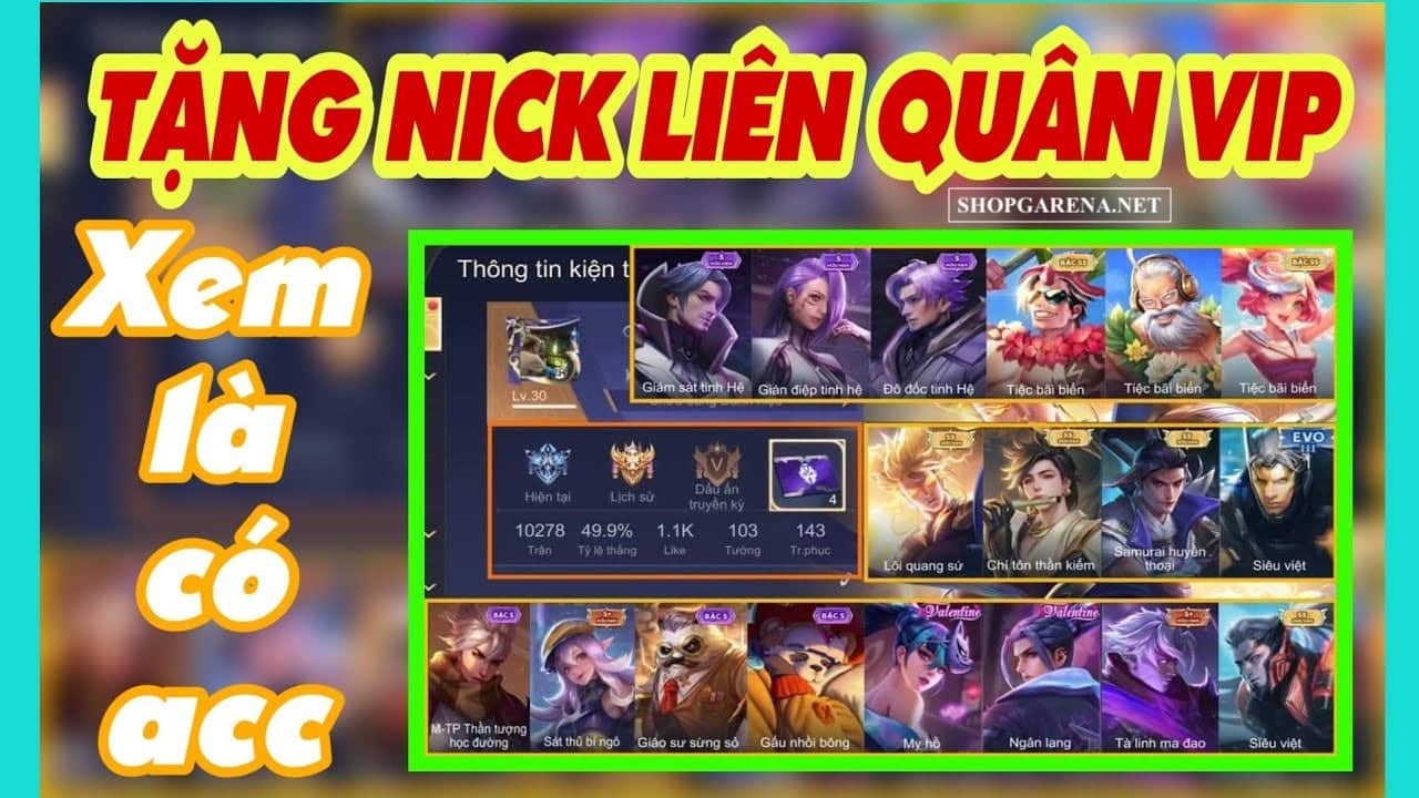 Acc Lien Quan Mien Phi Sieu VIP