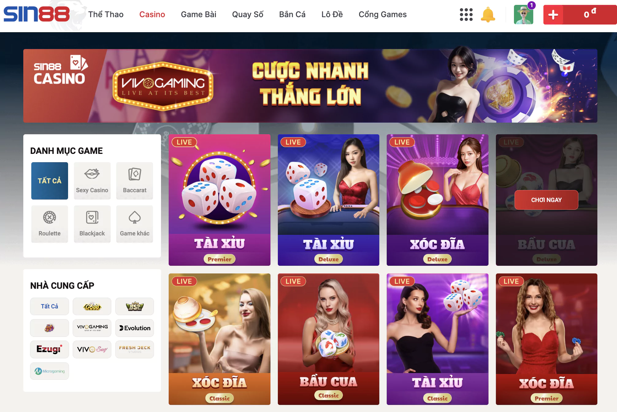 Sin88 – Nhà cái uy tín đẳng cấp, chuyên nghiệp và bảo mật 4 Các sản phẩm cá cược hấp dẫn tại Sin88