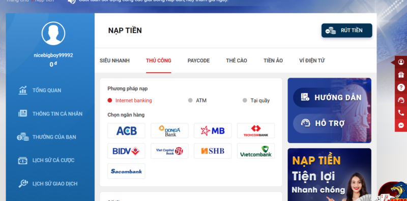 Nạp tiền Sin88