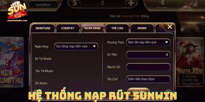 SUNWIN Hệ thống nạp rút không giới hạn trong ngày