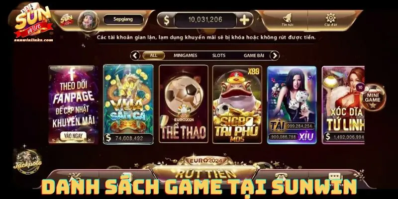 Danh sach game
