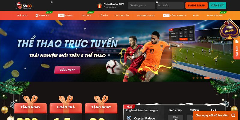 Giao diện SV88 hấp dẫn