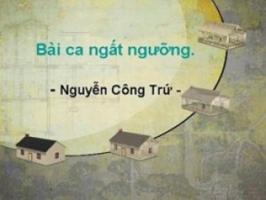 Bài soạn Bài ca ngất ngưởng (Nguyễn Công Trứ) (Ngữ Văn 11) hay nhất