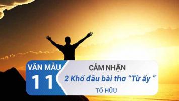 Bài văn cảm nhận 2 khổ thơ đầu trong bài thơ 