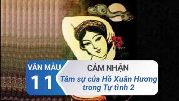 Bài văn cảm nhận tâm sự của nữ sĩ Hồ Xuân Hương trong bài 
