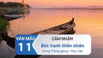 Bài văn cảm nhận về bức tranh thiên nhiên trong bài thơ 