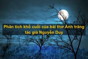 Bài văn phân tích khổ thơ cuối bài 