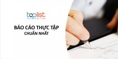 Mẫu báo cáo thực tập chuẩn nhất hiện nay
