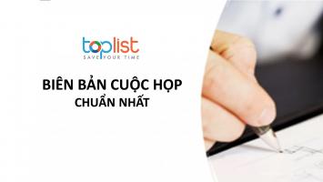 Mẫu biên bản cuộc họp chuẩn nhất hiện nay