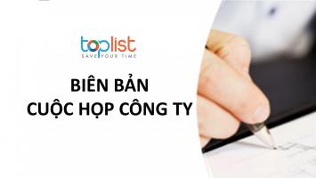 Mẫu biên bản cuộc họp công ty hay, thông dụng nhất hiện nay