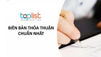 Mẫu biên bản thỏa thuận chuẩn nhất hiện nay