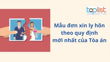 Mẫu đơn xin ly hôn theo quy định mới nhất của Tòa án