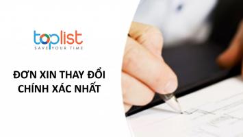Mẫu đơn xin thay đổi chính xác nhất hiện nay