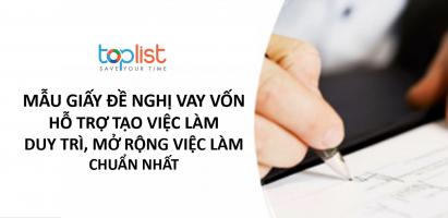 Mẫu giấy đề nghị vay vốn hỗ trợ tạo việc làm, duy trì và mở rộng việc làm chuẩn nhất
