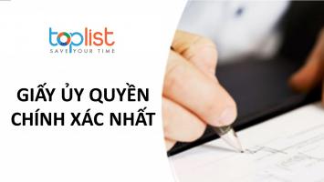 Mẫu giấy ủy quyền chính xác nhất hiện nay