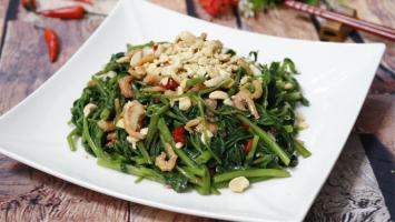 Món nộm rau muống thơm ngon với công thức đơn giản tại nhà
