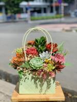 Shop bán giỏ hoa sen đá đẹp nhất tại Đà Lạt